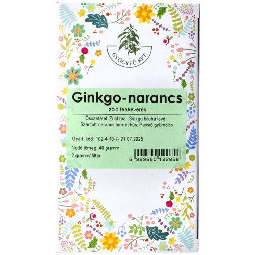 Ginkgo-narancs zöld tea filter 40g (Gyógyfű)