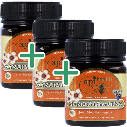 Manuka GlucoVENZ, 3x250g (Apihealth - Új-Zéland) -- VIP Klub Termék