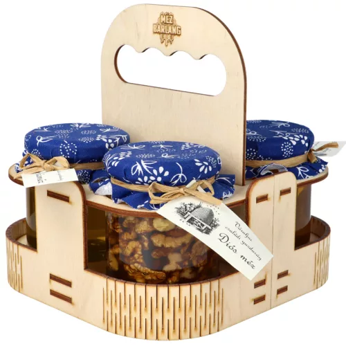 Fa méztartó doboz - 250g-os vagy 400g-os Váraljai mézekhez