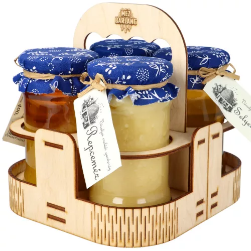 Fa méztartó doboz - 250g-os vagy 400g-os Váraljai mézekhez