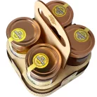 Fa méztartó doboz - választható 4 db x 440g-os MB mézzel