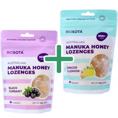 Manuka cukorka 950+ (Biosota) - vegyes íz 2db x 135g - kedvezményes VIP Klub Termék