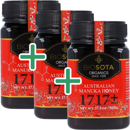 BIO Manukaméz MGO 1717+ 3x500g (Biosota) - VIP Klub Termék