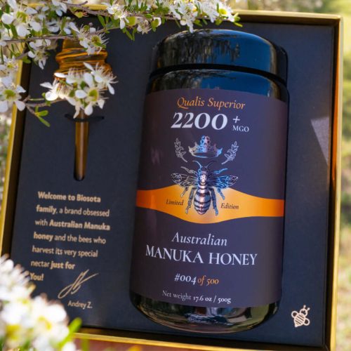 BIO Manukaméz LUX-LIMITED díszdobozban MGO 2200+ 500 g (Biosota)