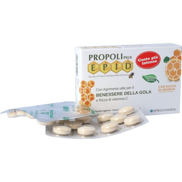 Propoliszos szopogatós tabletta, narancsos, 20db