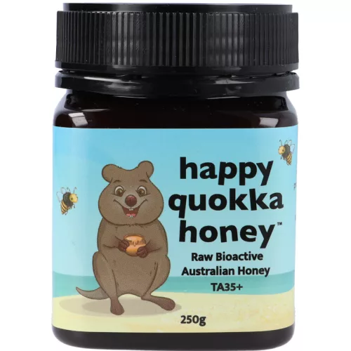 Happy Quokka (Jarrah+Marri)  Aktív Nyers méz TA 35+, 250g (Forest Fresh)