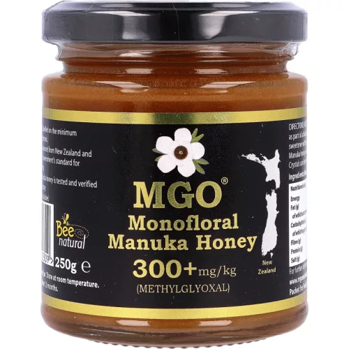 Manukaméz MGO 300+, krémesített, 250g (Bee Natural)