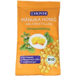   Bio MGO250+ Manukamézes torokpasztilla, citromfűvel és propolisszal - 30g (Hoyer)