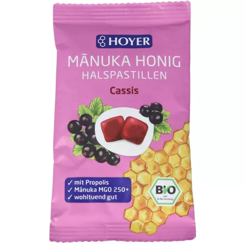 Bio MGO250+ Manukamézes torokpasztilla, feketeribizlivel és propolisszal - 30g (Hoyer)
