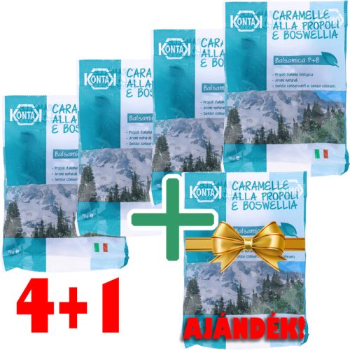 Olasz tradicionális bio propoliszos - tömjénes cukorka, 70g (Kontak) - 4+1db VIP Klub Termék