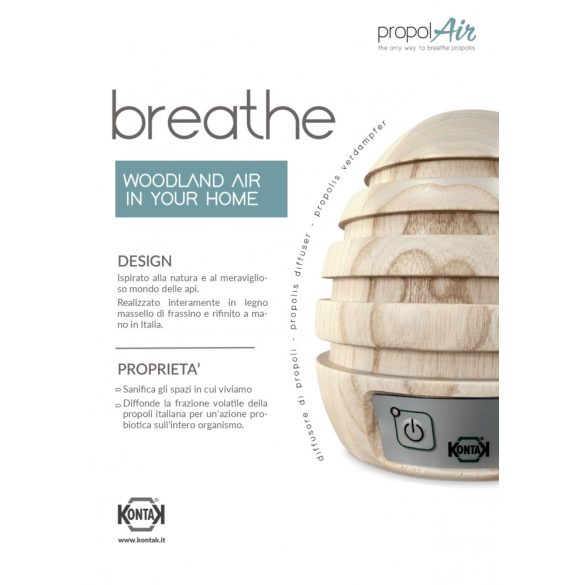 Propolair Breathe propolisz párologtató készülék ionizátorral