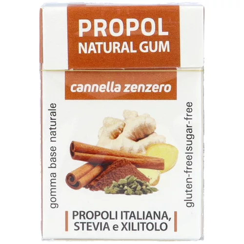 Propoliszos Rágógumi (Propolgum), cukormentes, Fahéjas-gyömbéres - 25g (Kontak)