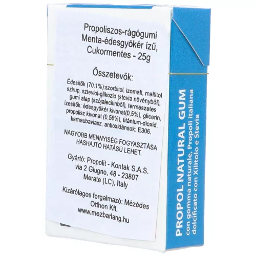 Propoliszos Rágógumi (Propolgum), cukormentes, mentolos - 25g (Kontak)