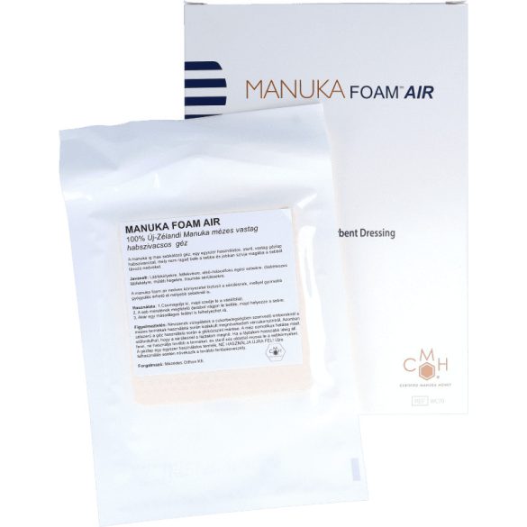 Manuka mézes Foam AIR - Habszivacsos géz - 1db -10cm x 10cm (LMP-Medihoney)