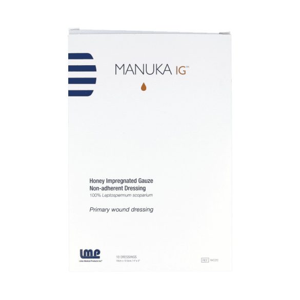 Manuka mézes IG impregnált géz - 1db -10cm x 12,5cm (LMP-Medihoney)