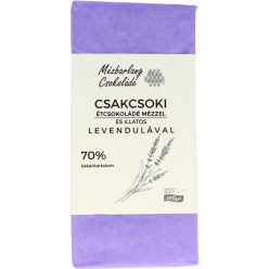   CSAKCSOKI kézműves prémium étcsokoládé mézzel és levendulával 70g (Mézbarlang)