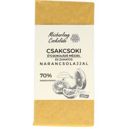   CSAKCSOKI kézműves prémium étcsokoládé mézzel és narancsolajjal 70g (Mézbarlang)