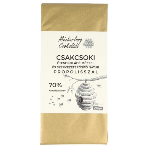 Csakcsoki kézműves mézes étcsokoládé propolisszal 70g (Mézbarlang)