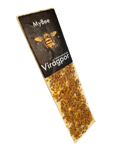 Virágporral szórt táblás fehércsokoládé - 100 g