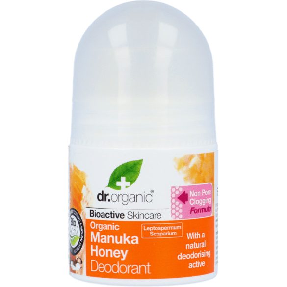 Dr Organic bio MANUKA mézes golyós dezodor 50ml