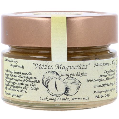 Mézes Magvarázs - Mogyorókrém akácmézzel 140g (Mézbarlang) - VIP Klub Termék