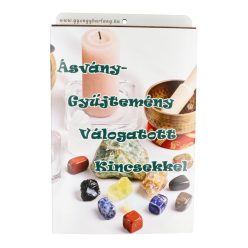   Figurás Ásványgyűjtemény, 24 db-os, műanyag dobozokban, fatartóban